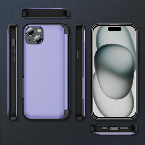 Cubierta abatible con ranura para tarjeta a prueba de golpes para iPhone 15 14 13 Pro Max 12 11 XS XR 8 - Imagen 11 de 21