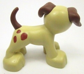 LEGO Duplo Tan Dog Red Brown Ears & Tail 1396pb01 Set 4972 5649 9215 10838 9233