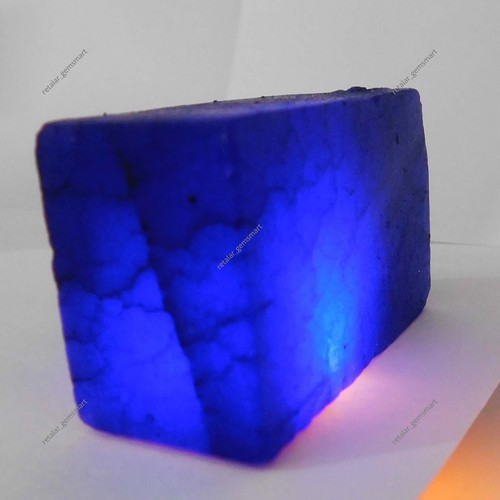 84,90 ct natürlicher blauer Saphir RIESIGE GROBE Erde abgebaut ZERTIFIZIERT loser Edelstein - Bild 1 von 10