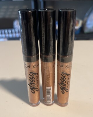 Lot of (3) L.A. Girl Glossy Plumping Lip Glosses #GLG925 FANCY - Sealed