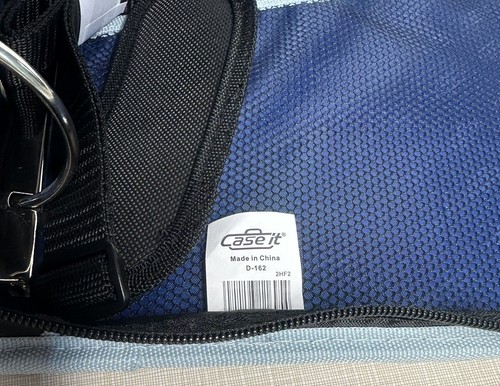 Case It Mighty Zip Tab 3 Ring Binder 3" Expanding File Shoulder Strap Blue NEW - Picture 3 of 7