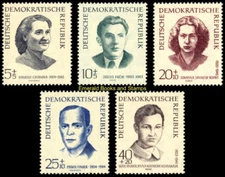 EBS East Germany DDR 1962 - Dead Communists - Michel 881-885 - MNH**
