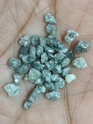 Lote de diamantes en bruto sueltos 100 % NATURALES plata sin cortar real 3-4 mm crudo 5,00+ quilates - Imagen 6 de 9