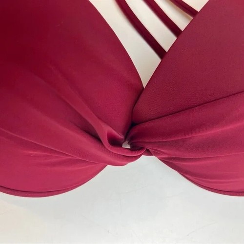 Prendas para el torso de bikini RELLECIGA para mujer talla XL (2) rojas y lunares push up twist con aros - Imagen 7 de 16