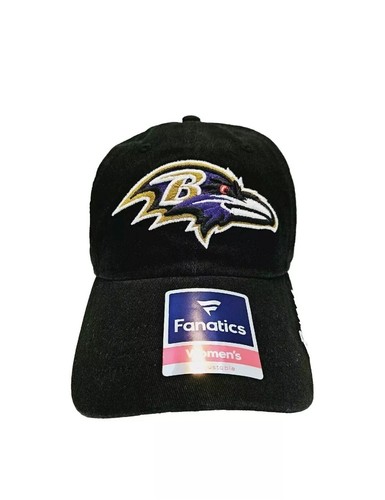 Fanatics NFL Pro Line Baltimore Ravens Women's Adjustable Strap Hat/Cap Black - Picture 1 of 12