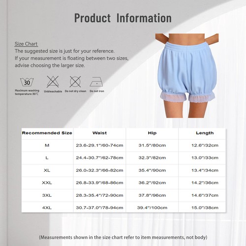 Damen Lolita Spitze Kürbis Hose Unterhose Shorts süß Sicherheitshose Shorts - Bild 16 von 50