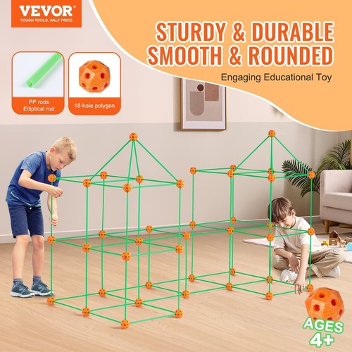 Vevor Tent Fort Building Kit For Kid Glow In The Dark Stem Construction Toy 140✔ - Picture 4 of 8
