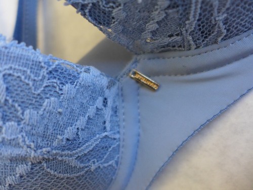 CHANTELLE Leavers Lace Orangerie Dream plunge cup Push Up bra 32B Blue NEW - Picture 7 of 18