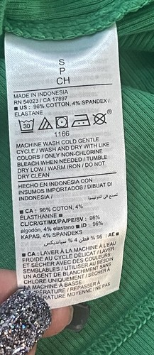 NEU Old Navy Kleid Damen ärmellos grün gerippt figurbetont Maxi Größe Small - Bild 6 von 6