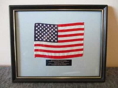 NASA APOLLO SKYLAB FLOWN FLAG FRAMED AWARD MSFC 1973 - EXCELLENT COND