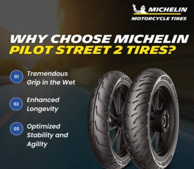 MICHELIN 110/70-R17 & 150/60-R17 PILOT STREET 2 COMBO PACK 2 TYRES