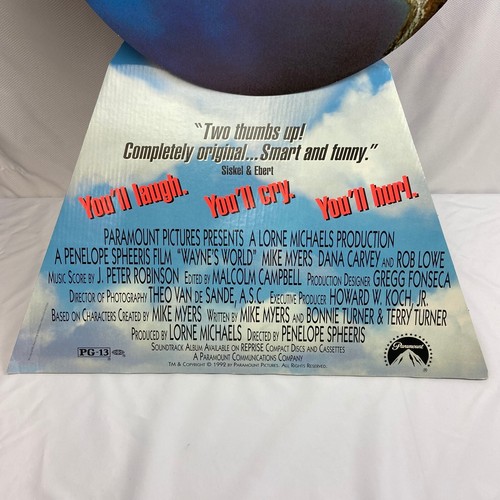 Wayne's World 1992 Movie Theater Video Store Promo Standee Rare Vintage - Picture 5 of 13