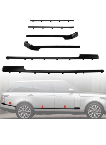6pcs BLACK DOOR SIDE BODY MOLDING TRIM STRIPS Kit For Range Rover L405 2013-2022