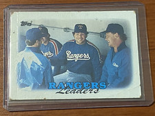 1988 Topps Baseball #201 Texas Rangers Team Leaders