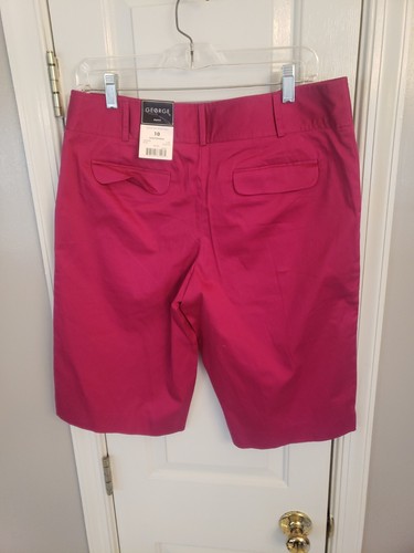 NWT Women's George Size 10 Mauve Sateen Bermuda Walking Shorts Hiking Camping - Picture 4 of 12