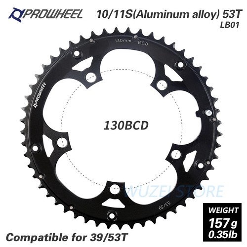 Road Bike Crankset Chainrings 34T/39T/50T/53T 130/110BCD Round Wide Chainwheel - Picture 22 of 42