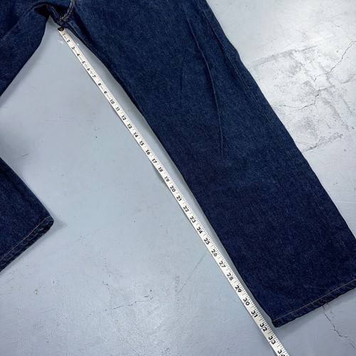 Levis 501 Vintage 90s USA XX Straight Leg Jeans Blue Dark Wash 44x36 Act 42x32 - Picture 5 of 16