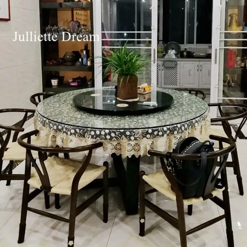 New Lace Tablecloth Pastoral  Dining Table Cloths  Embroidery  Cover Decoration - Image 2 of 4