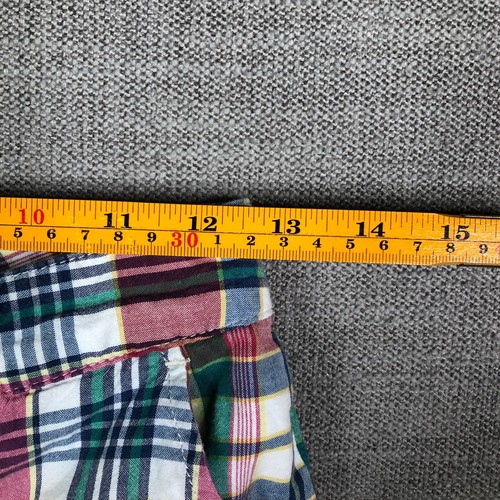 Polo Ralph Lauren Shorts Boys 14 25 Red White Blue Plaid 9" Inseam Chino India - Picture 3 of 11