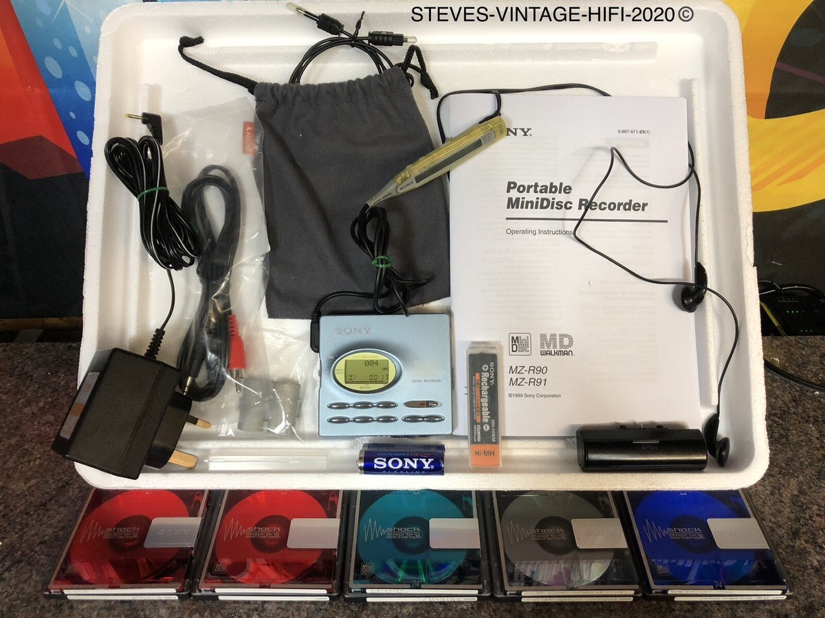 SONY MZ-R91 MD Walkman Portable MiniDisc Recorder/Player