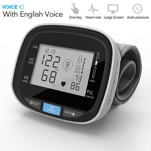 Automatic Digital Wrist Blood Pressure Monitor LCD Screen Heart Rate Sphygmomano - Picture 3 of 23