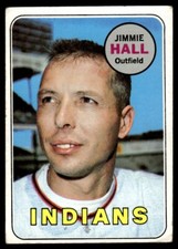 1969 Topps JIMMIE HALL #61 Cleveland INDIANS creased