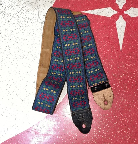 Vintage Original Ace 1960's Stained Glass Guitar Strap - Jimi Hendrix Hippy