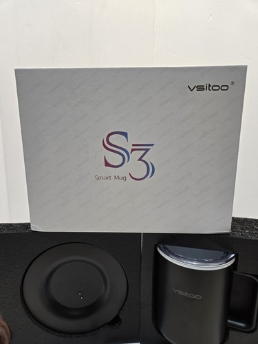 VSITOO S3 Temperature Control Smart Coffee Mug 10oz Black App Controlled Heated - Picture 7 of 10