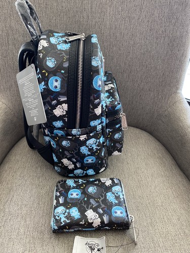 Mini Mochila Disney Parks LOUNGEFLY Pop 2021 MANSIÓN EMBRUJADA + Billetera Nueva con Etiquetas - Imagen 4 de 6