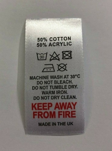 WASCHPFLEGE KLEIDUNG KLEIDUNGSETIKETTEN VERSCHIEDENE FASERINHALTE VERFÜGBAR - Bild 37 von 66