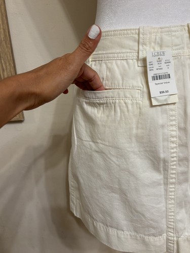 Minifalda vintage de algodón crema con botones delanteros J.Crew talla 2/pequeña ¡NUEVA CON ETIQUETAS! - Imagen 5 de 6
