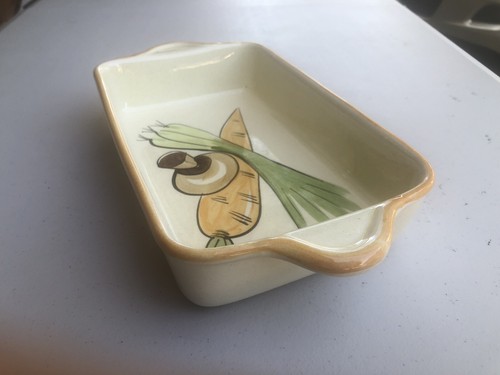 Los Angeles Potteries rettangolo piatto casseruola ~ carota design vegetale - Foto 3 di 9