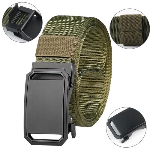 Men Casual Military Tactical Army Adjustable Quick Release Belts Pants Waistband - Picture 18 of 19