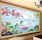 3D Pink Water Lily R20714 Wallpaper Wall Mural Self-adhesive Removable Luna