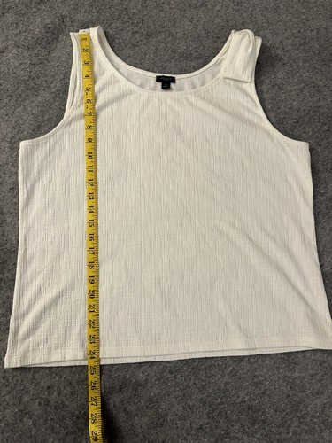 Ann Taylor Tank Top Women XL White Polyester - Picture 5 of 9