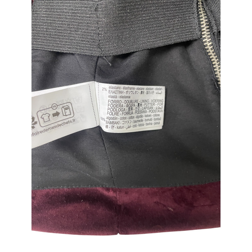 Zara Womens Top Small S Velvet Corset Burgundy Strapless Sleeveless 0079/082 NWT - Picture 9 of 17