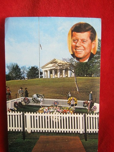 Vintage John F. Kennedy Grave Site Post Card