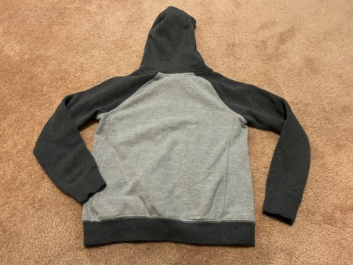 Youth size S Adidas Gray Pullover Hoodie Orange Logo - Picture 4 of 4