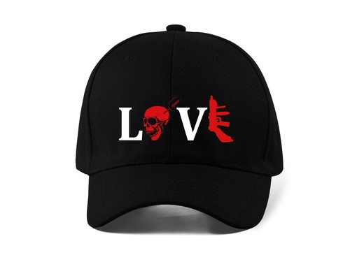 Love Skull Gun Logo DTF Printed Baseball Cap Dad Hat Unisex Sportswear - Picture 1 of 3