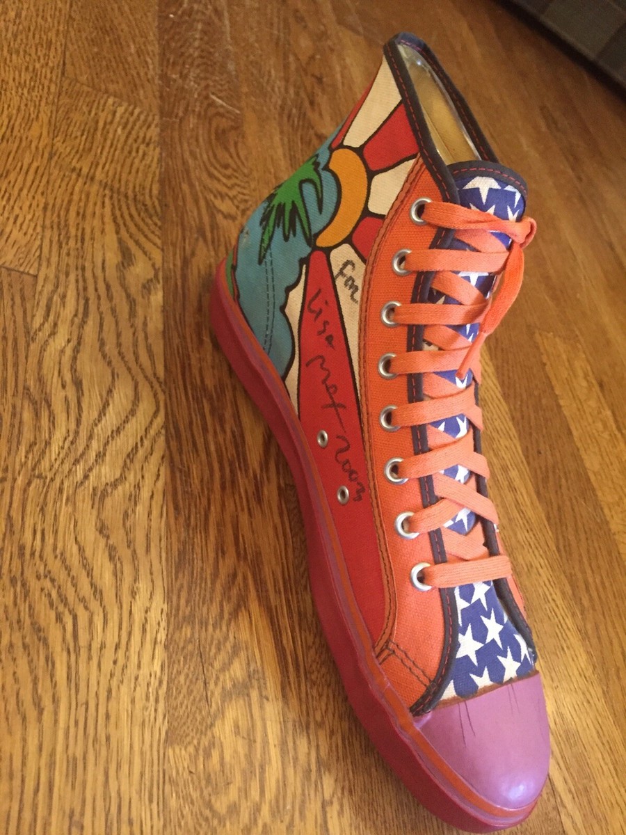 ☆70s!USA!希少レア!Peter Max スニーカー 緑 ピーターマックス