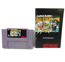 Super Mario All Stars w/ MANUAL (Cleaned / Tested) AUTHENTIC SNES Game Cart
