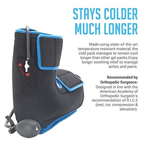 Bodyprox Ankle Ice Pack Injuries, Hot & Cold Air Compression Ankle Brace Support - Picture 2 of 7