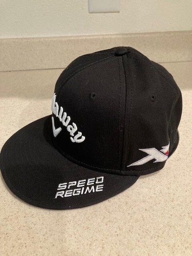 Callaway Golf Hat Flat Brim Black Fitted Size 7 56cm M/W/Y 2015 NOS - Picture 4 of 6