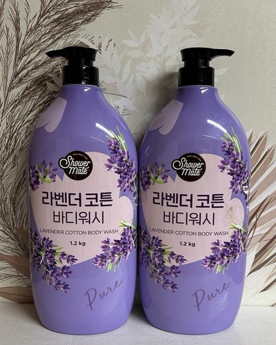 2er-Pack Shower Mate ~ Lavendel Baumwolle feuchtigkeitsspendendes Duschgel je 42,3 flüssige Unzen