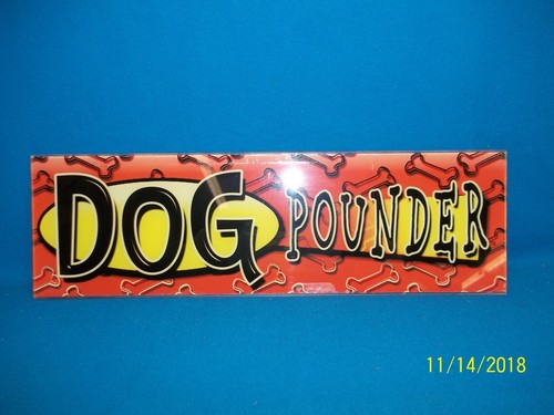 Bob's Space Racers Dog Pounder Redemption Game Marquee Top Znak Twardy plastik - Zdjęcie 1 z 5