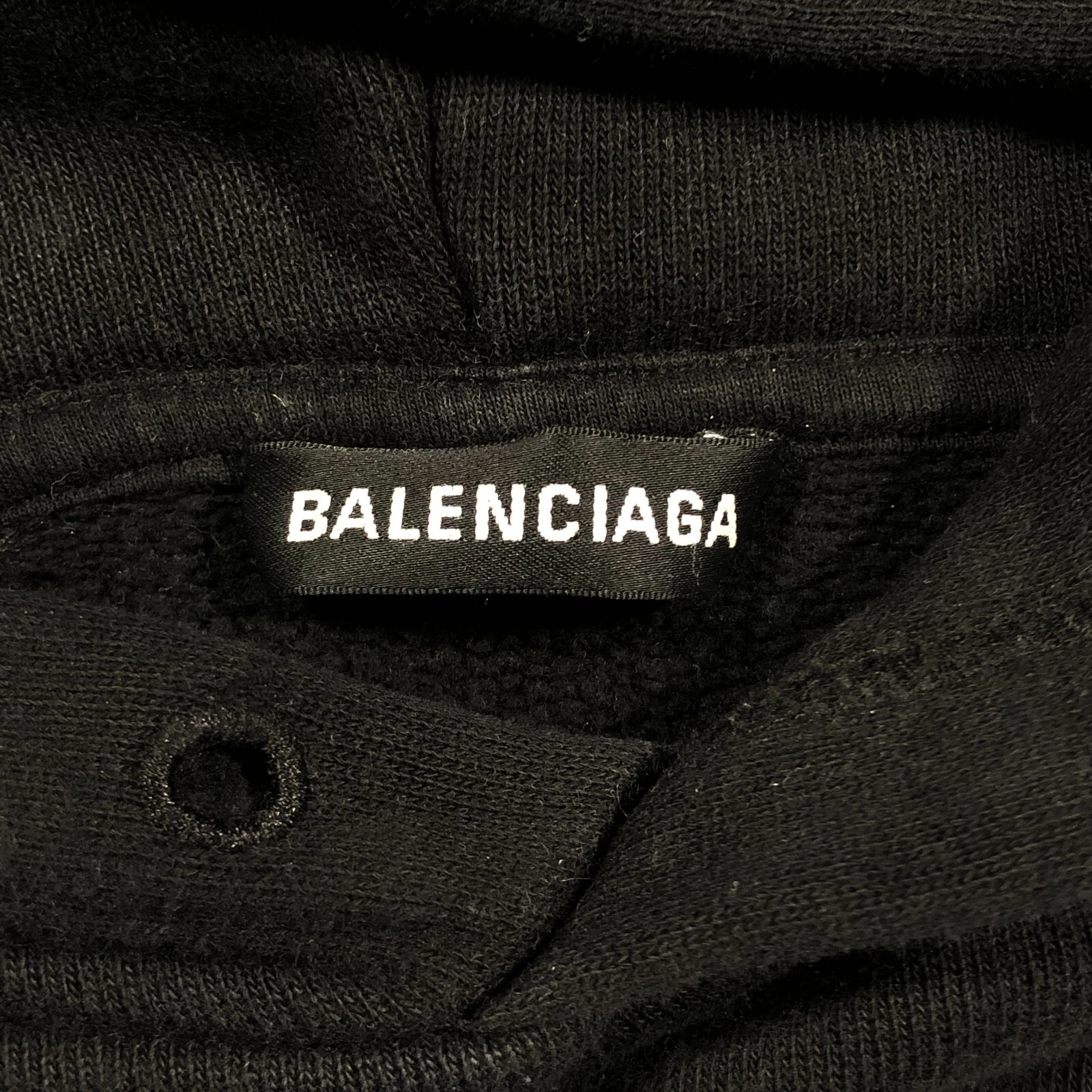 Felpa con cappuccio Balenciaga Crest Logo Spellout 2018 taglia small adatta XL B33