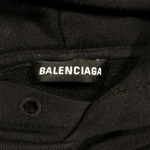 2018 Balenciaga Crest Logo Spellout Hoodie Sweater Size Small Fits XL B33 - Picture 7 of 12