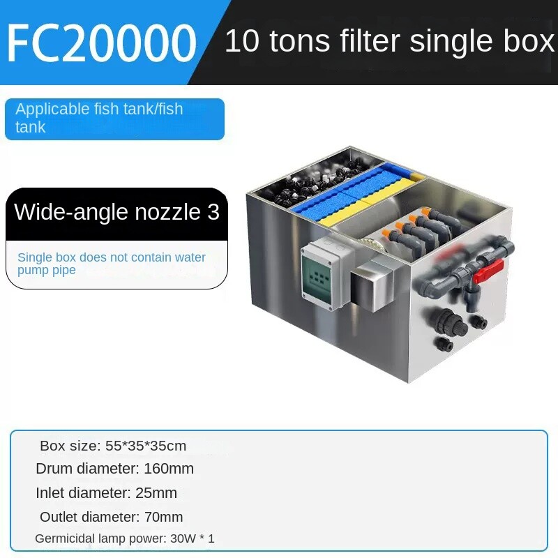 Stainless Steel Fish Pond Filter Drum Microfilter Water Circulation ...