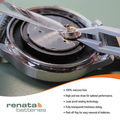 Renata 386 SR43W 1,55V Silberoxid Uhr (2 Batterien) - Made in Switzerland - Bild 7 von 7