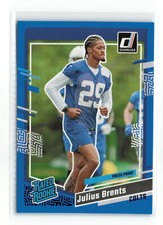 Julius Brents #346 2023 PANINI DONRUSS COLTS Blue Press Rated Rookie